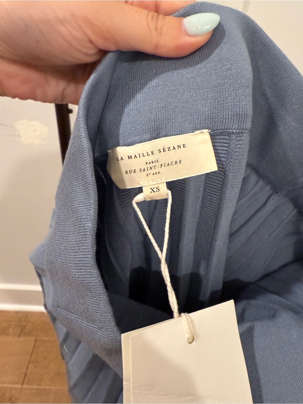 NWT Sezane Jupe Leonine Blue Glacier - Picture 5 of 6